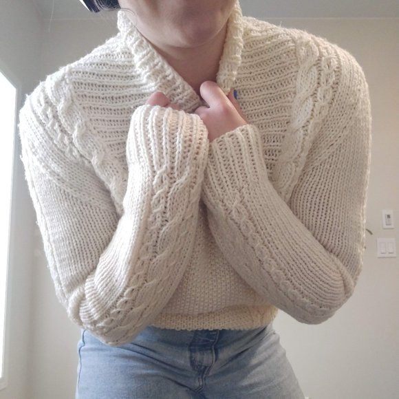 Cream Vintage Knit Sweater - Picture 7 of 8